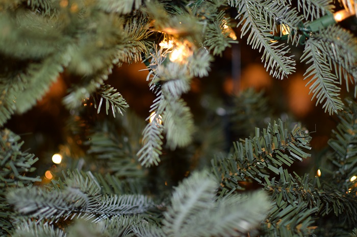 Artificial prelit Christmas trees-needles